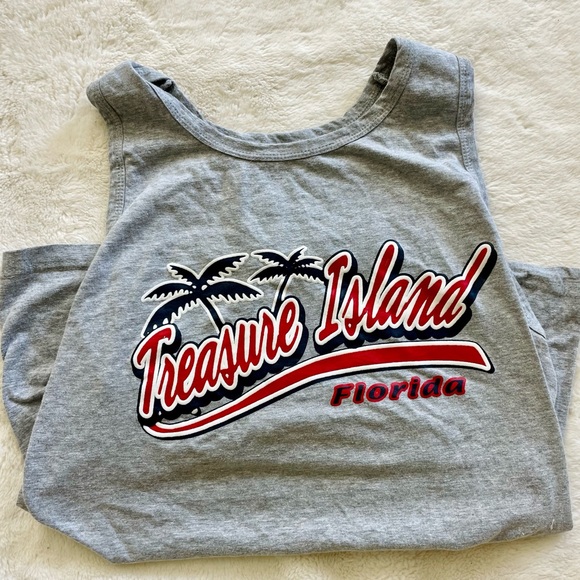 Light grey Treasure Island Florida muscle tank! - Picture 2 of 4